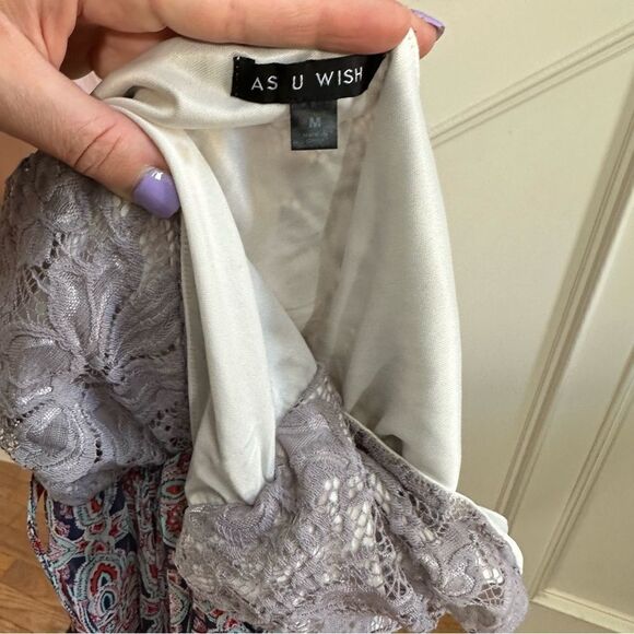 Lace chiffon patterned maxi dress - Picture 13 of 13